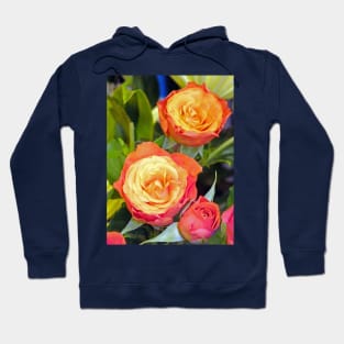 Colourful Tea Rose Hoodie